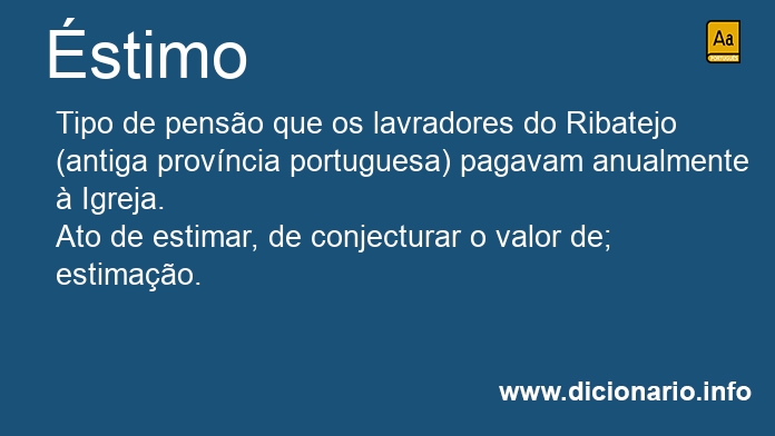 Significado de stimo