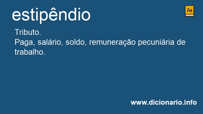 Significado de estipndia