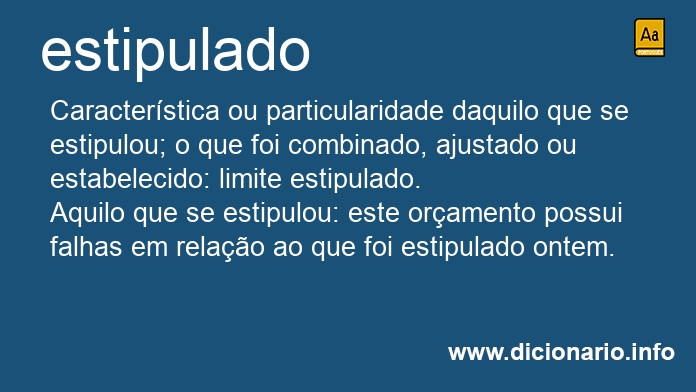 Significado de estipulado