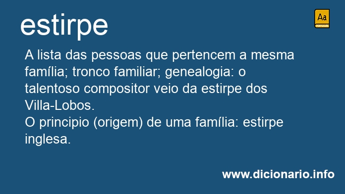 Significado de estirpe