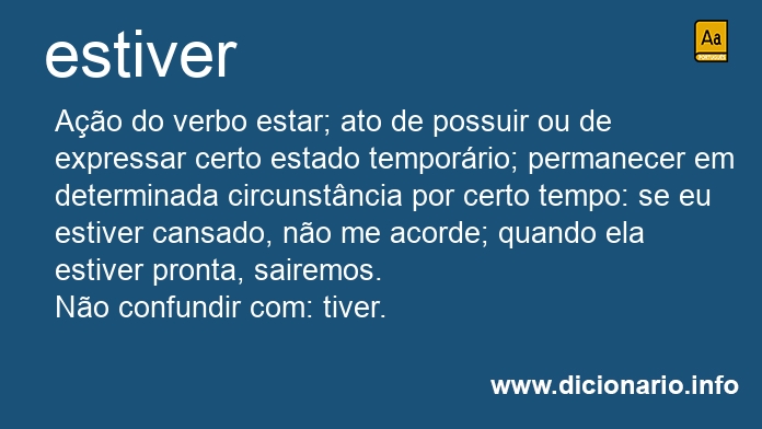 Significado de estiver