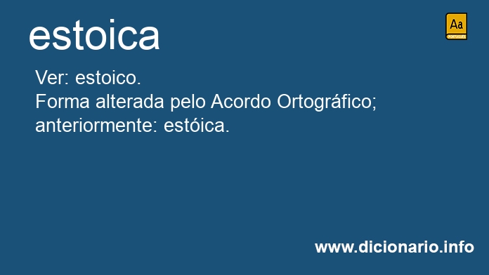 Significado de estoica