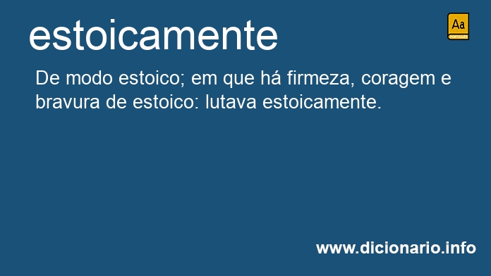 Significado de estoicamente