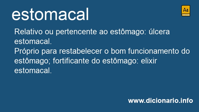 Significado de estomacais