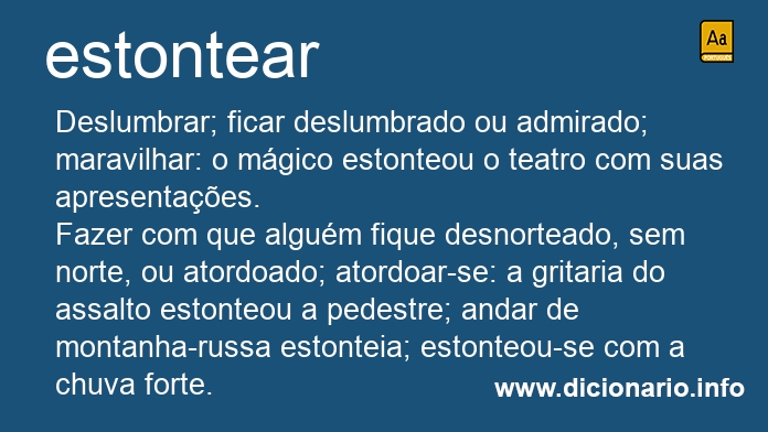 Significado de estontearam