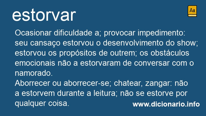 Significado de estorvai