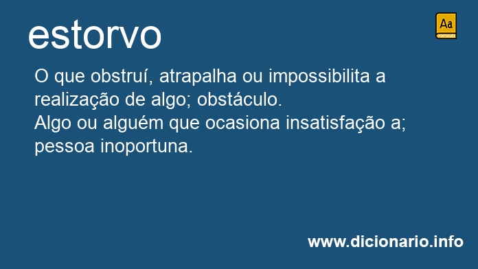Significado de estorvo