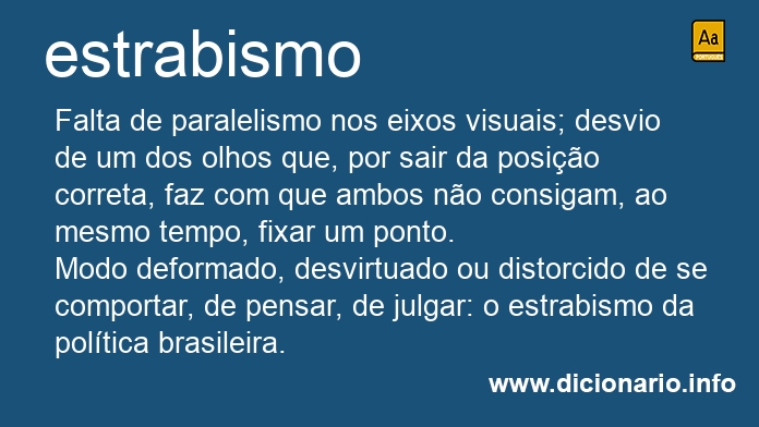 Significado de estrabismo