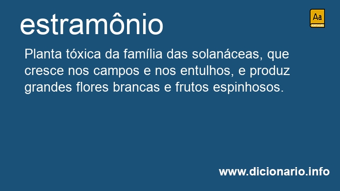 Significado de estramnio