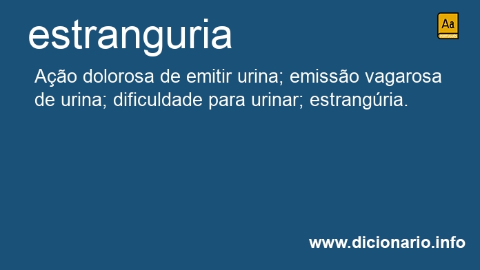 Significado de estranguria