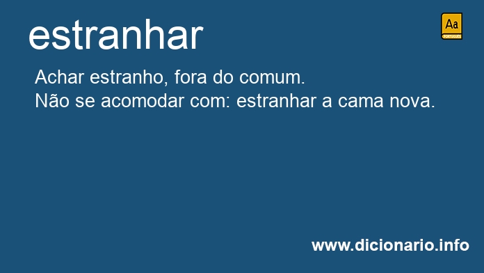 Significado de estranharam