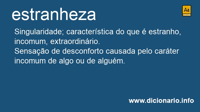 Significado de estranheza