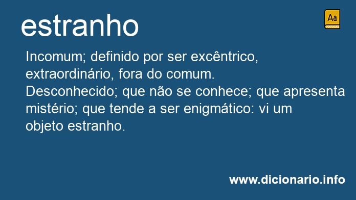 Significado de estranho