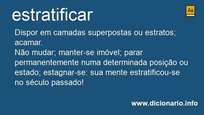 Significado de estratificaras