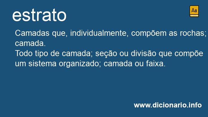 Significado de estrato