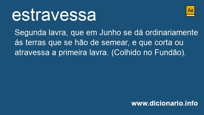 Significado de estravessa