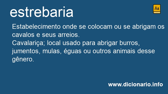 Significado de estrebarias