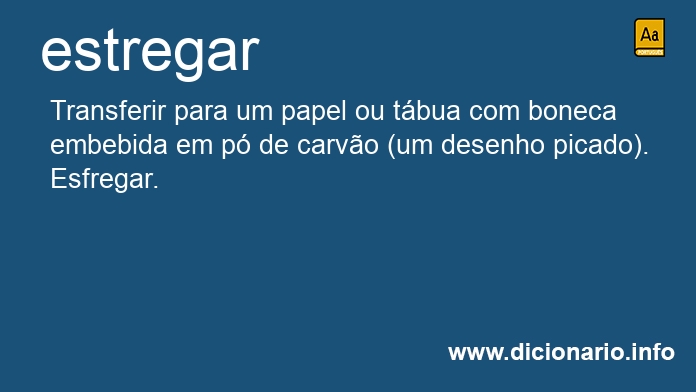 Significado de estregar