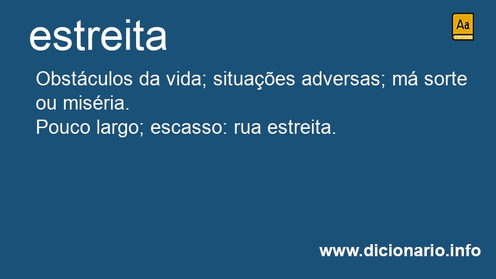 Significado de estreita