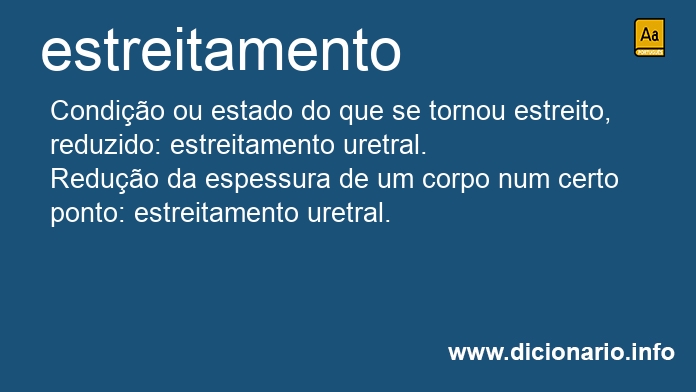 Significado de estreitamento