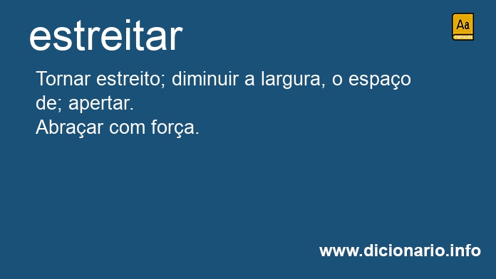 Significado de estreitar