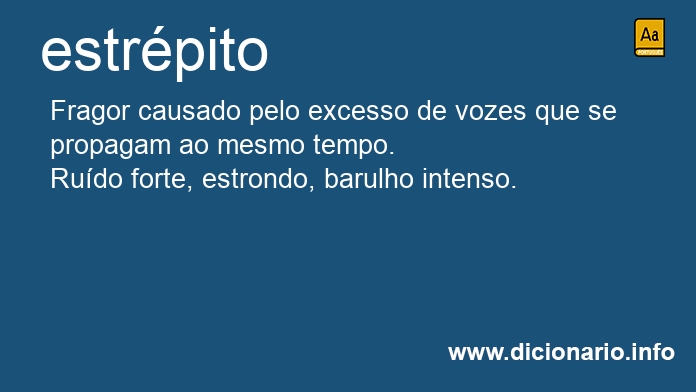 Significado de estrpito