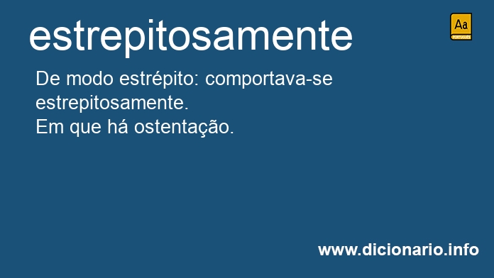 Significado de estrepitosamente