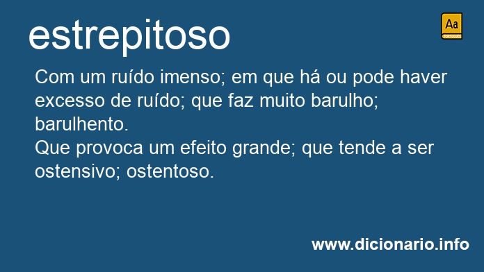 Significado de estrepitoso