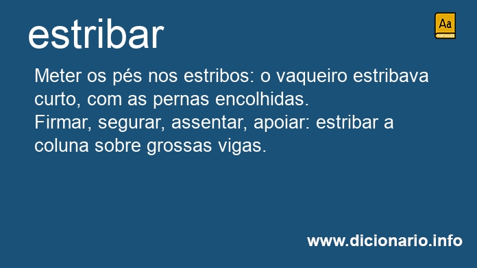 Significado de estribas