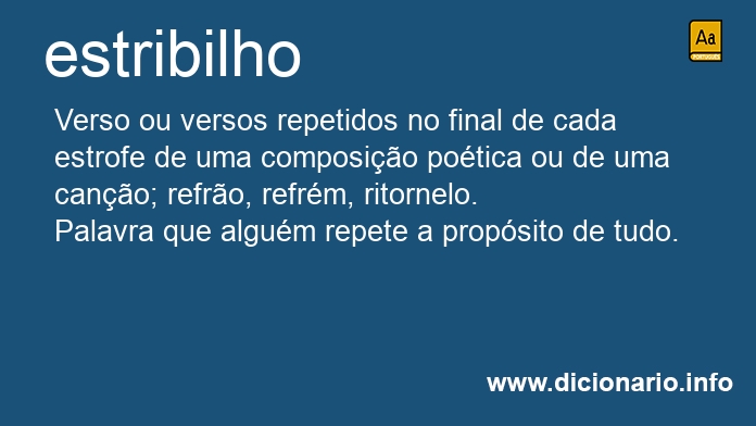 Significado de estribilho