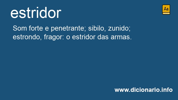 Significado de estridora