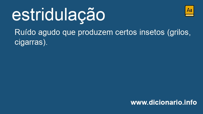 Significado de estridulaes