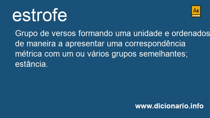 Significado de estrofe