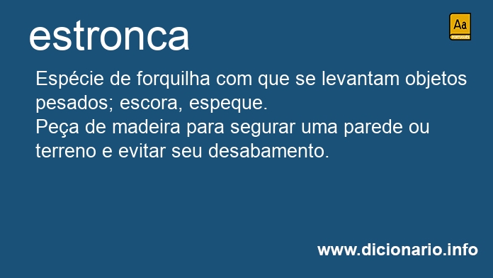 Significado de estronca