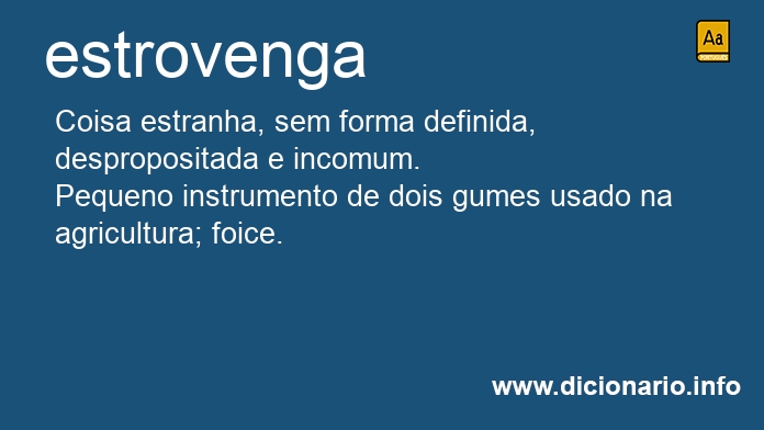 Significado de estrovengas