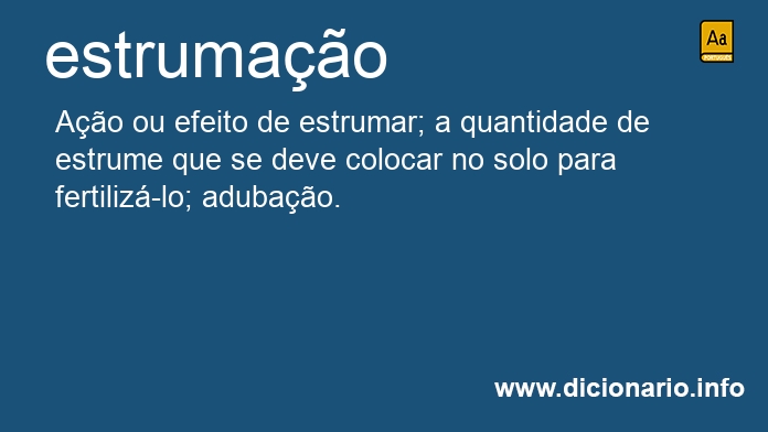 Significado de estrumao