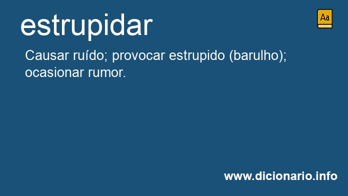 Significado de estrupidar