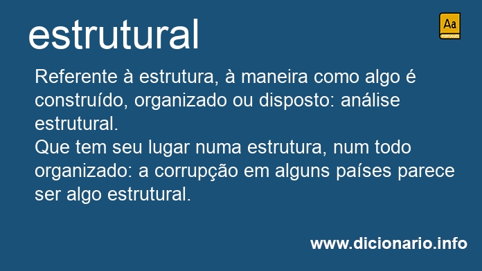 Significado de estrutural