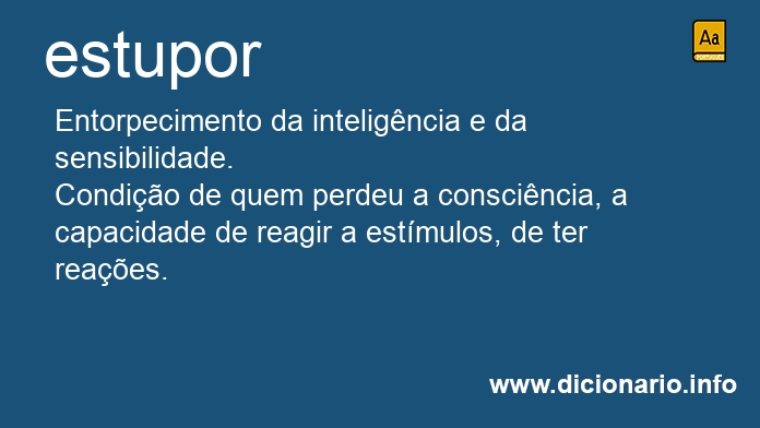 Significado de estupor
