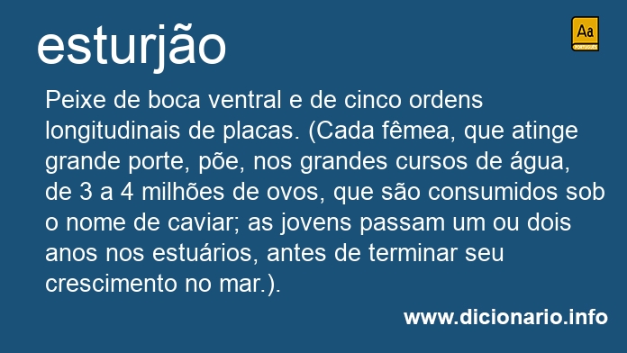Significado de esturjo
