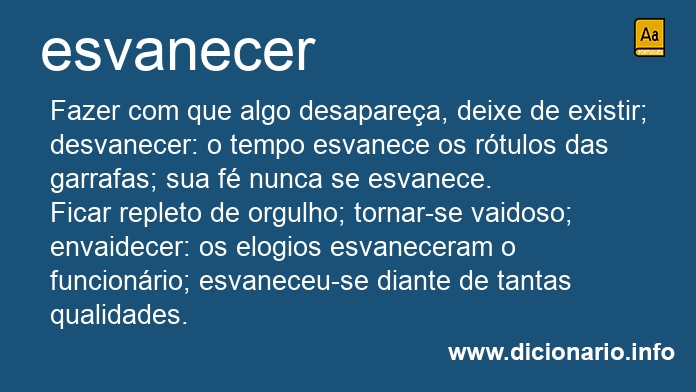 Significado de esvanecer
