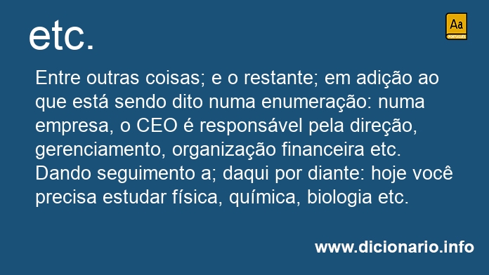 Significado de etc.