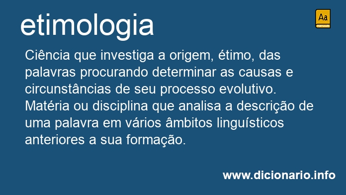 Significado de etimologia