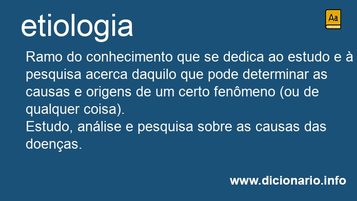 Significado de etiologia