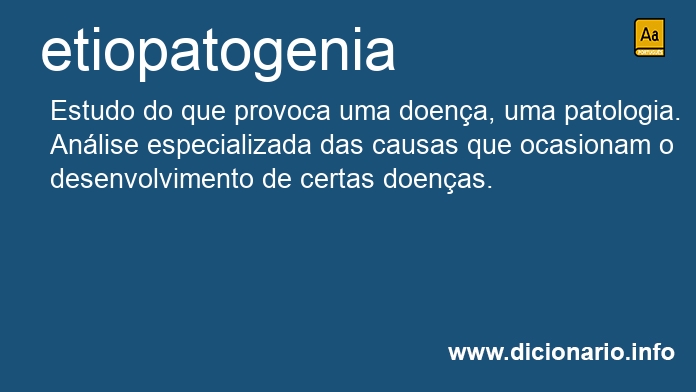 Significado de etiopatogenia