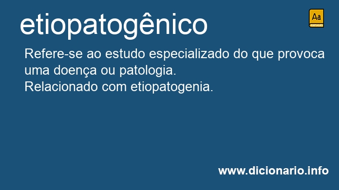 Significado de etiopatognica