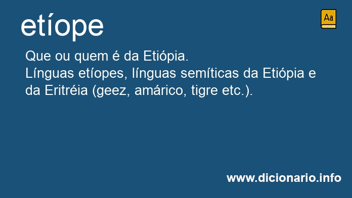 Significado de etope
