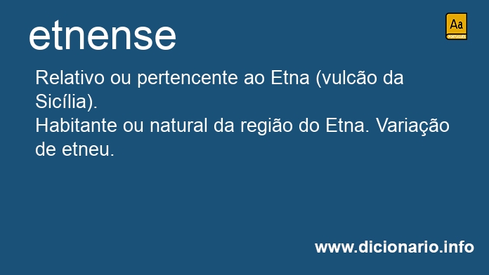 Significado de etnense