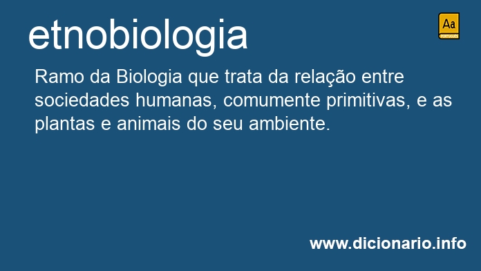 Significado de etnobiologia