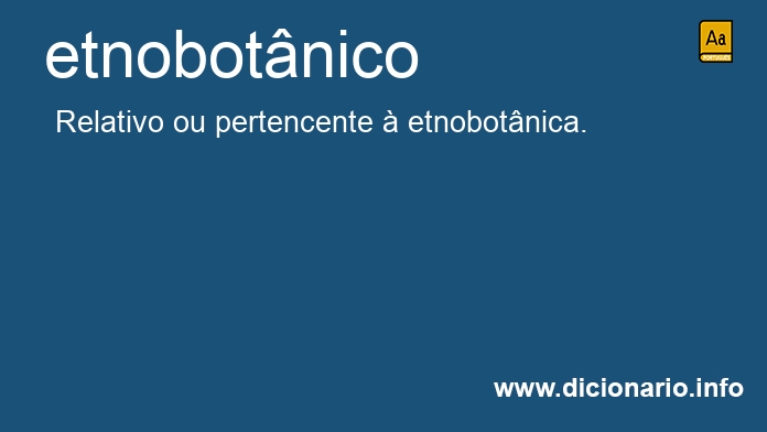 Significado de etnobotnico